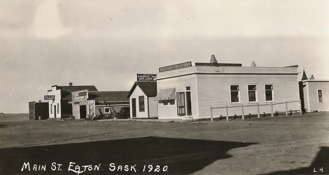 Main Street, Eaton (now Eatonia), 1920